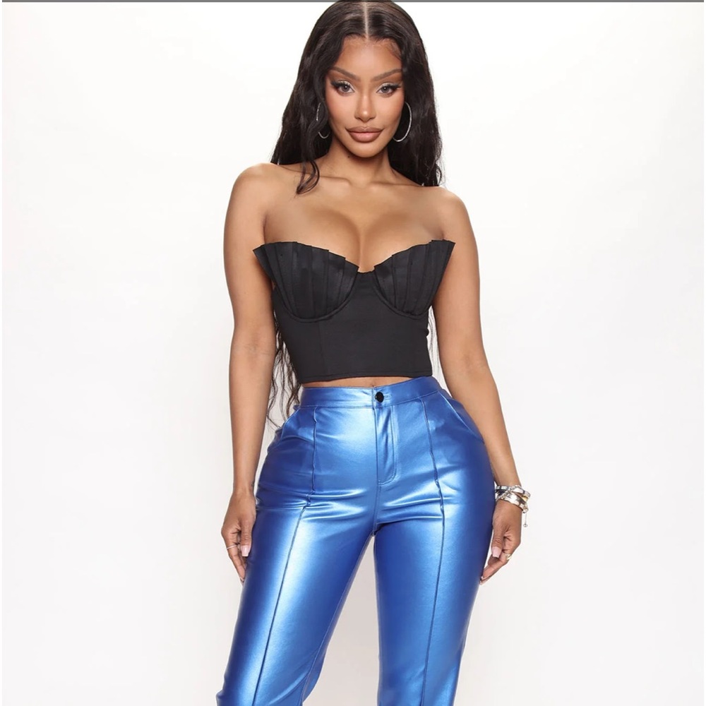 FashionNova - Part Of Your World Corset Top - Black - L - Never Worn